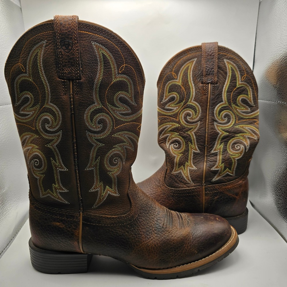 Ariat Hybrid Rancher Womens Leather Western Cowgirl Boots Round Toe Size 7B